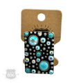 Western burnished rectangle ring