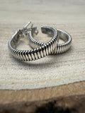 Elaine Tahe Sterling Silver Hoop Earrings