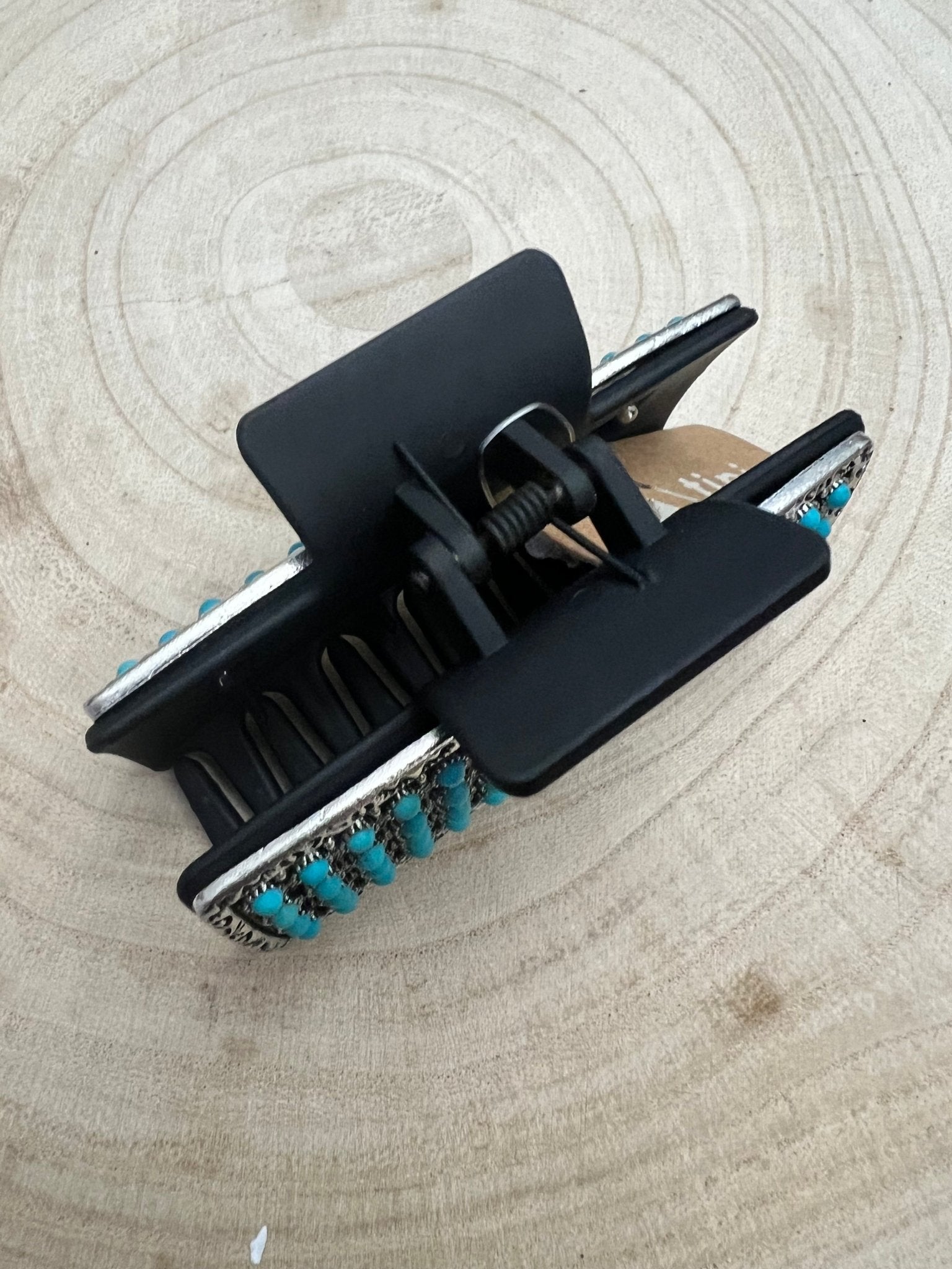 Western Faux Turquoise Cluster Hair Claw Clip